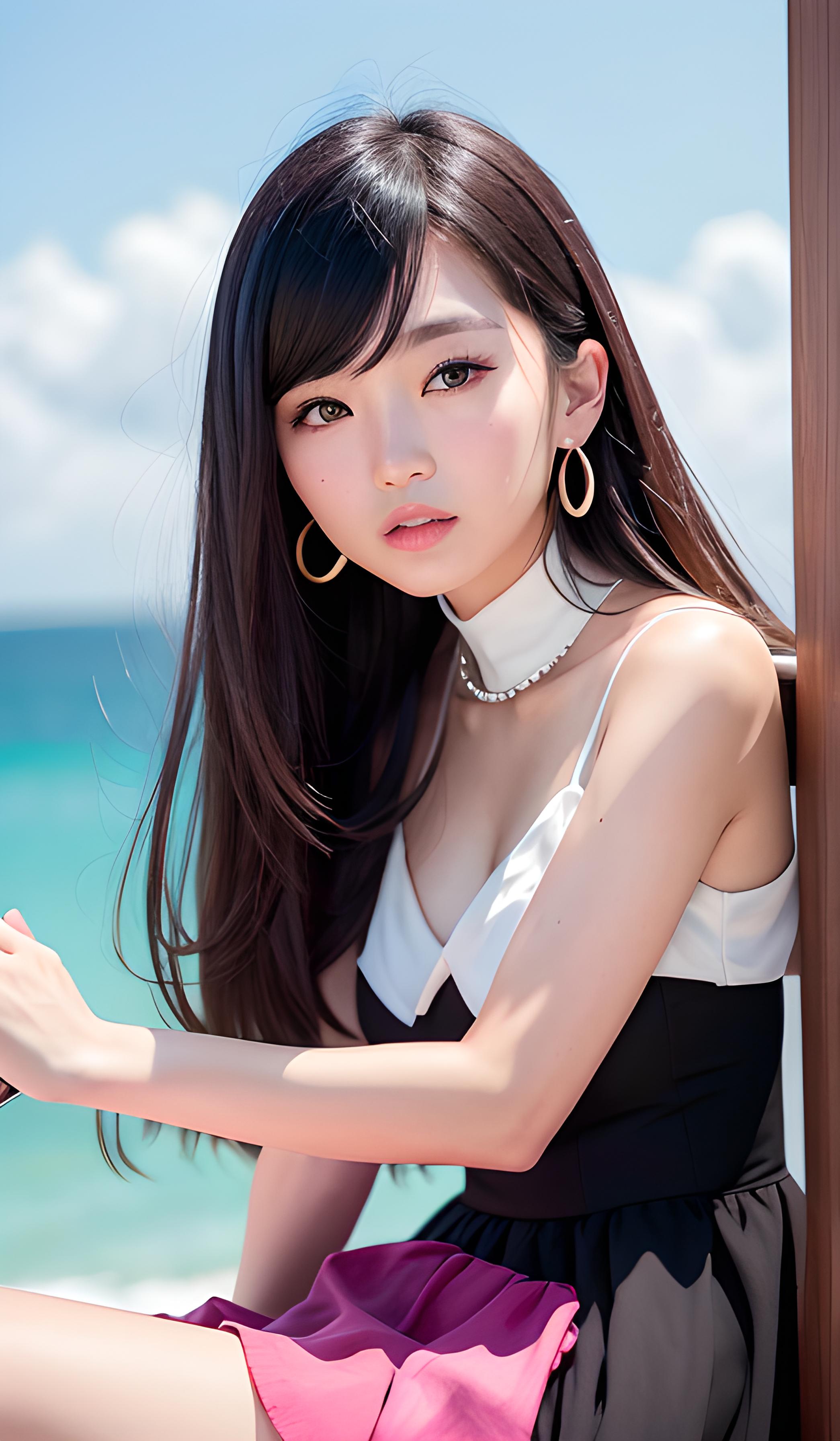 海边美女