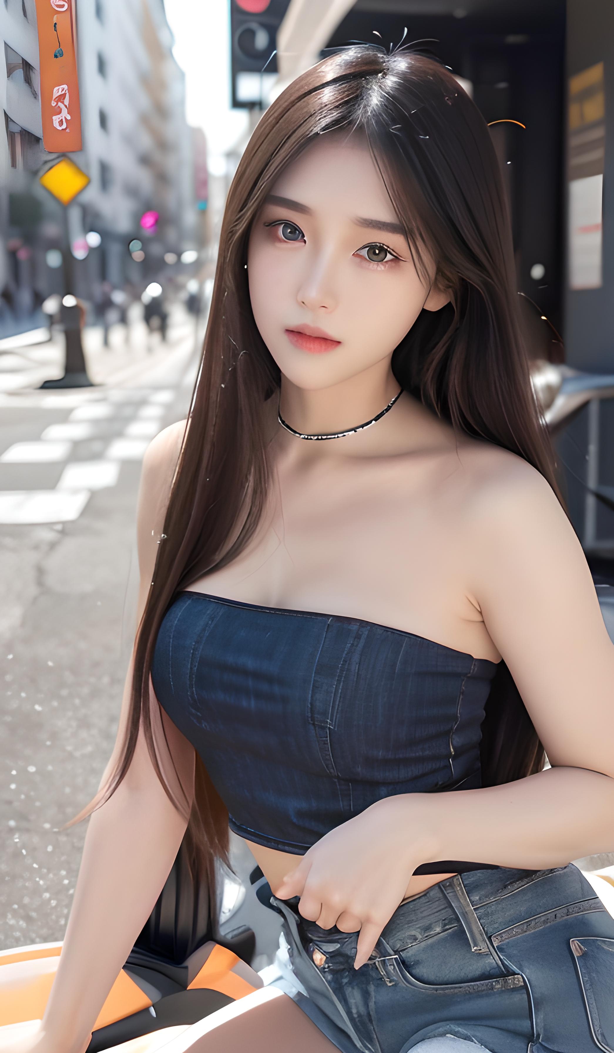 牛仔短裤美女