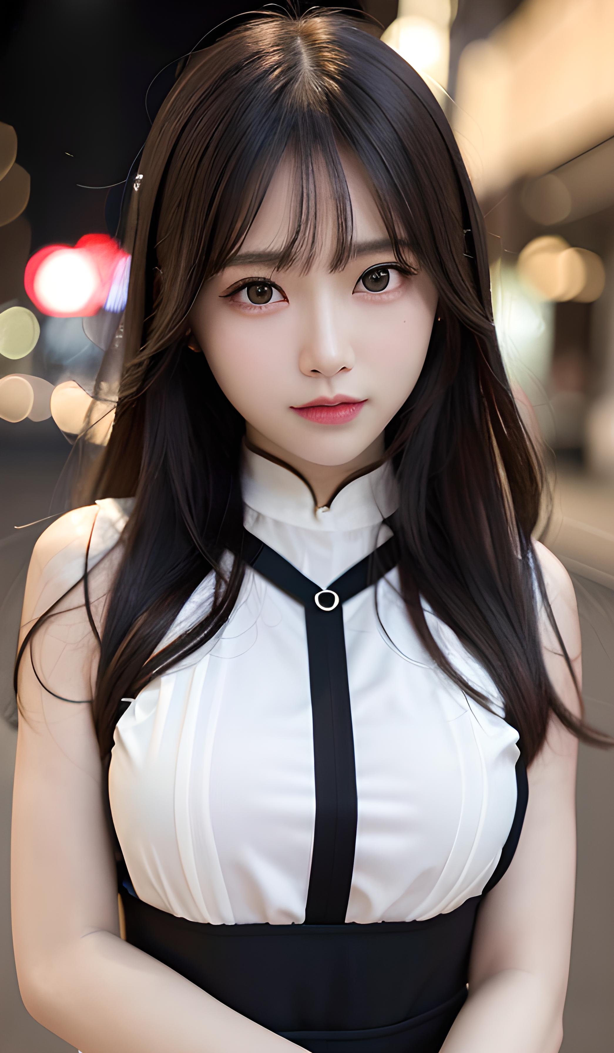 长发束腰美女