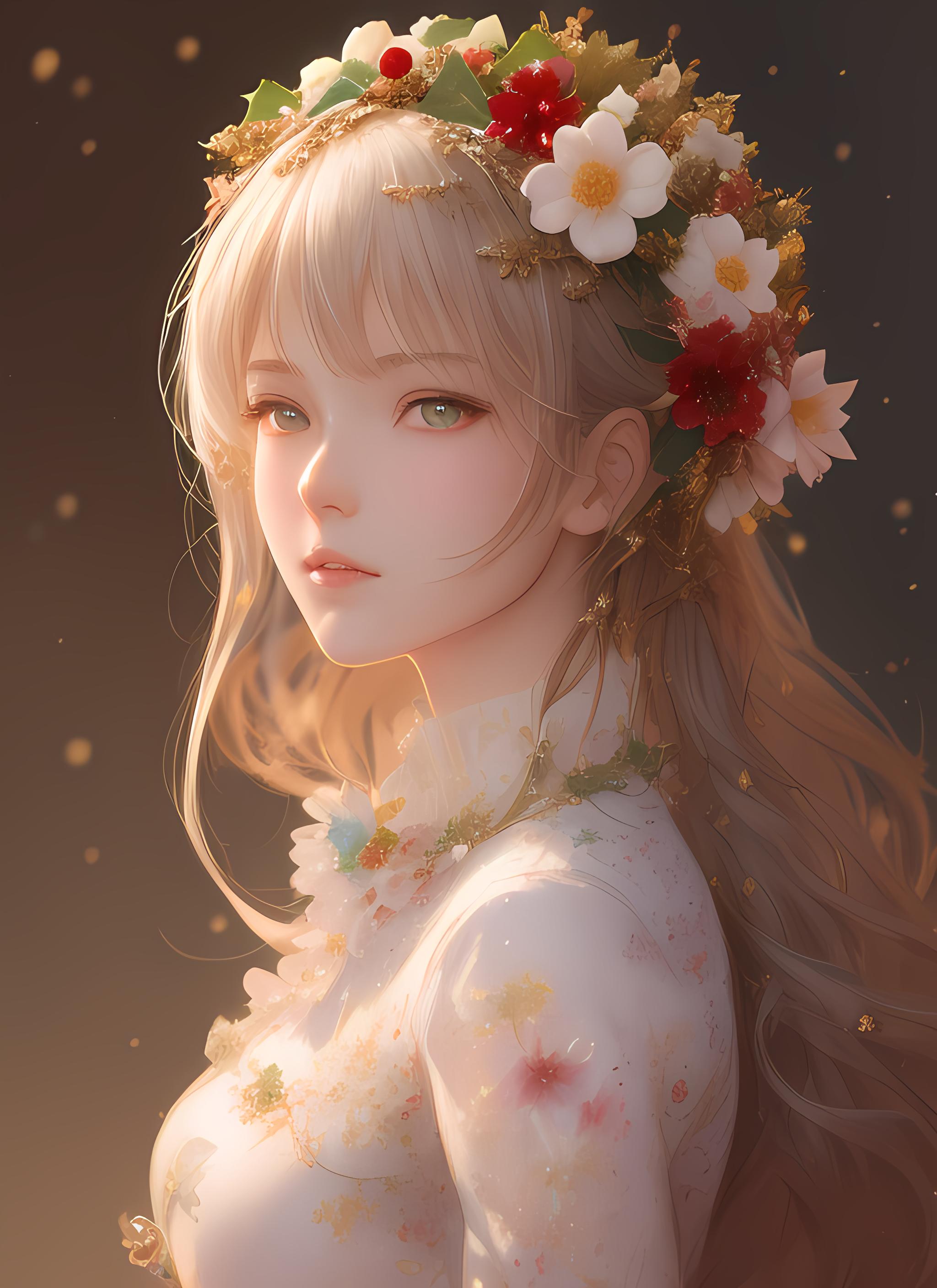 花与少女