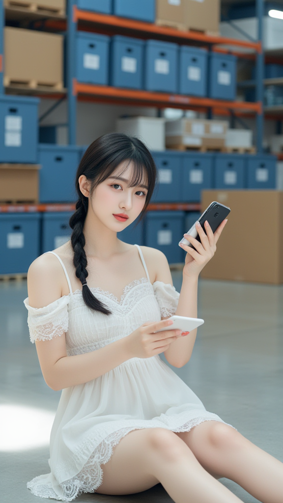 吊带裙女孩