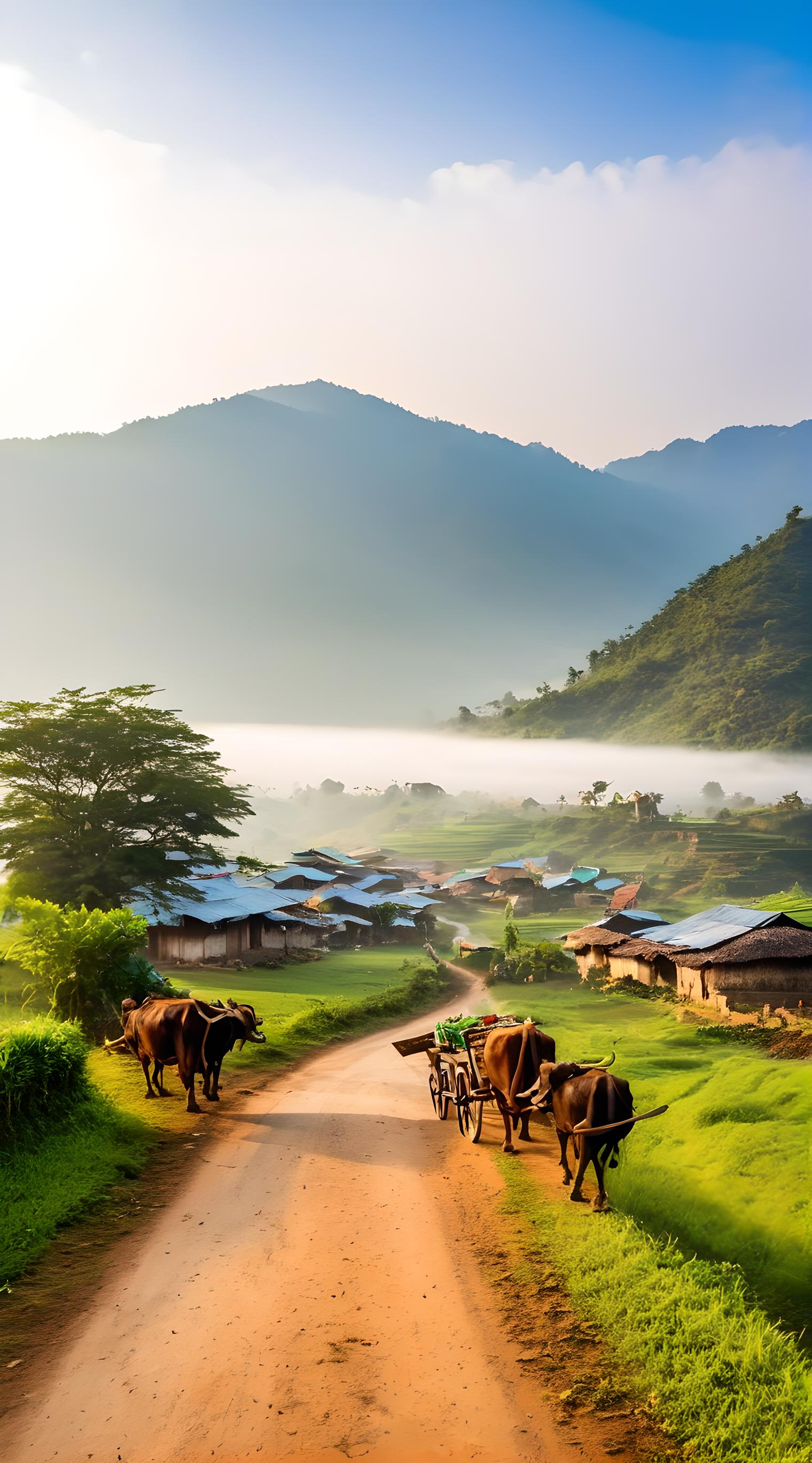 山村问早