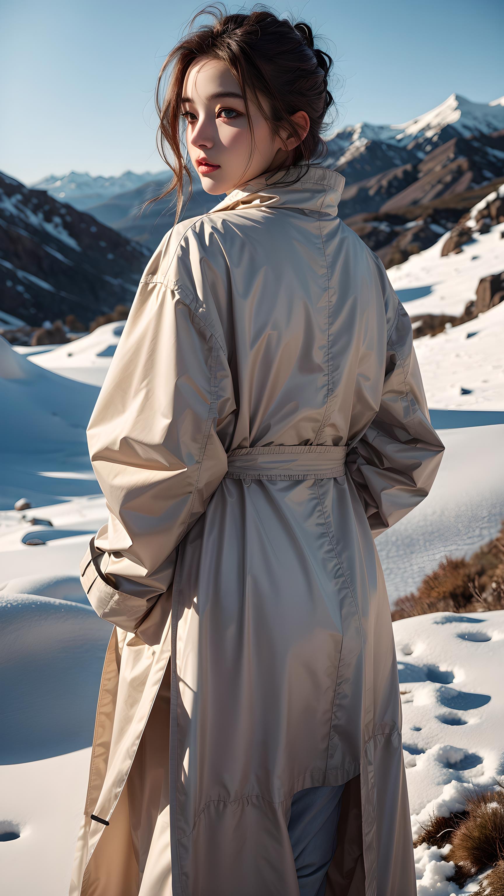 雪山美女