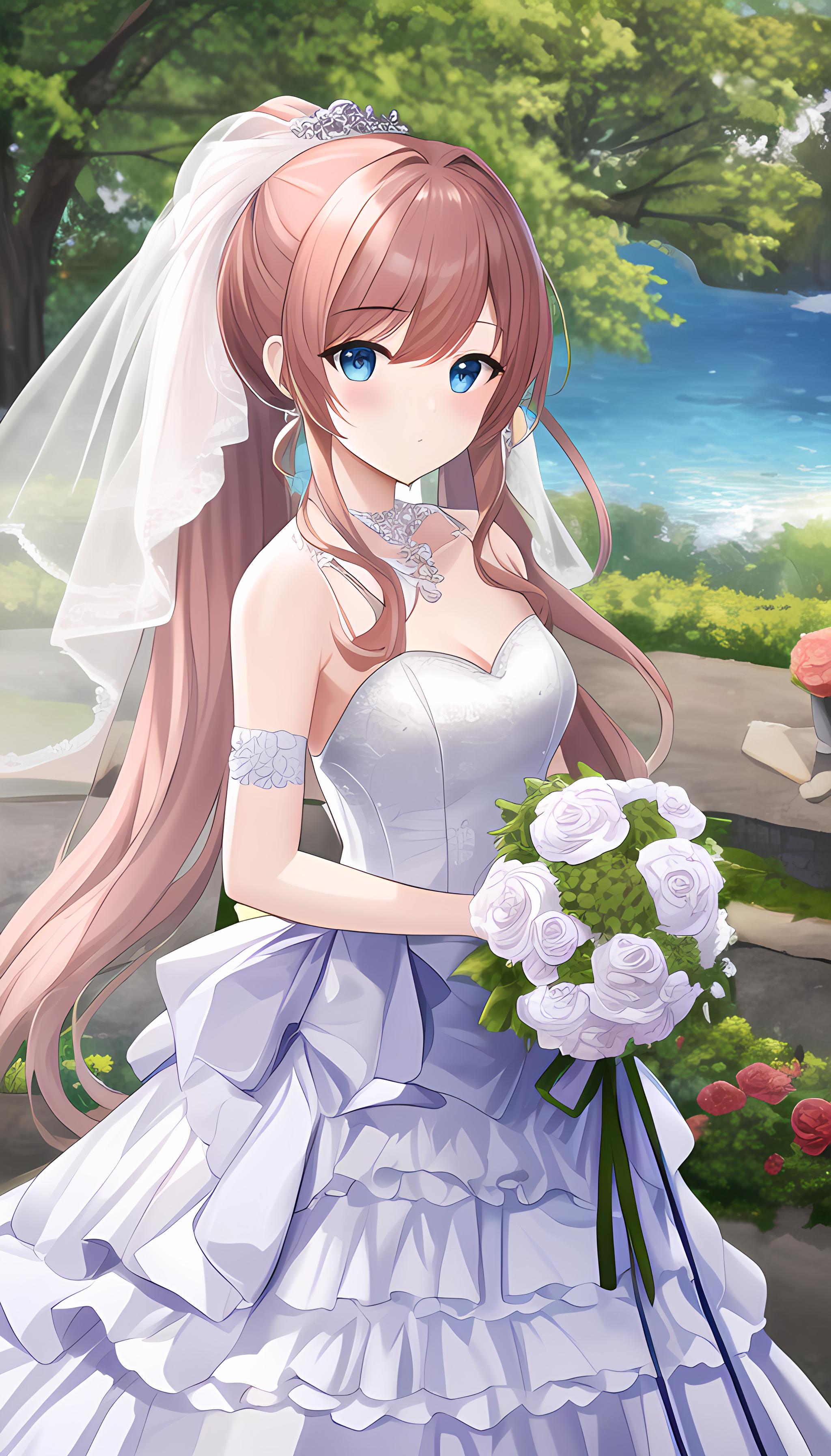 二次元老婆婚纱壁纸