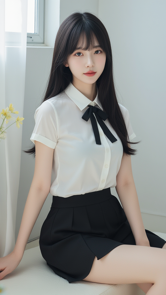 半袖衬衫女孩