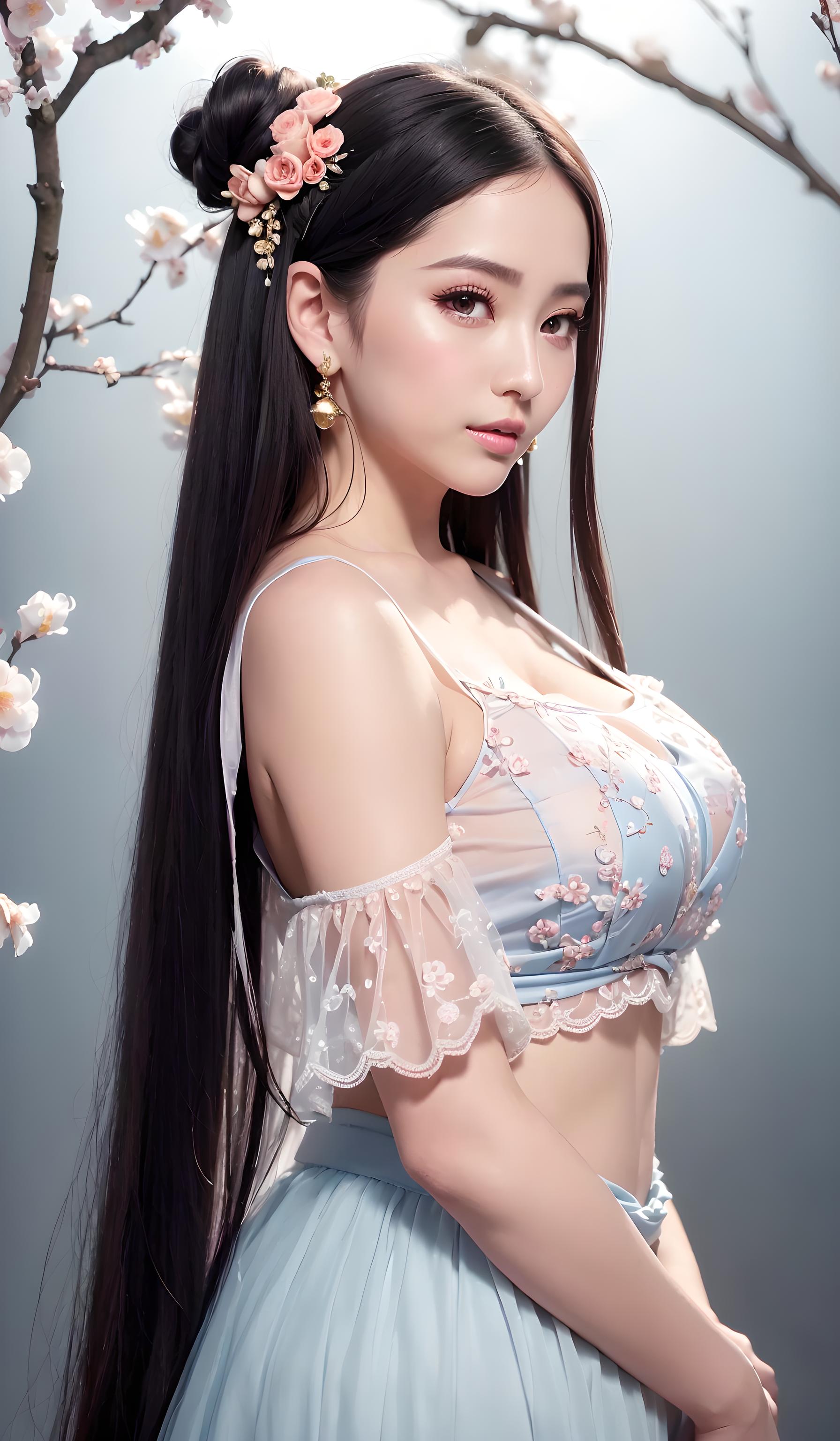 长发美女