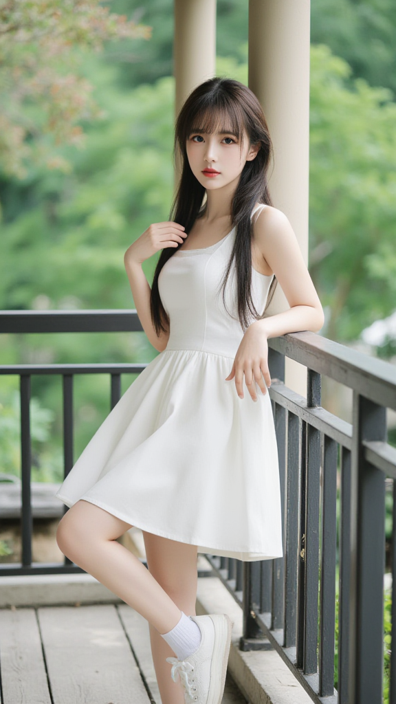 吊带裙女孩