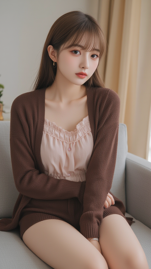 卡其色上衣女孩