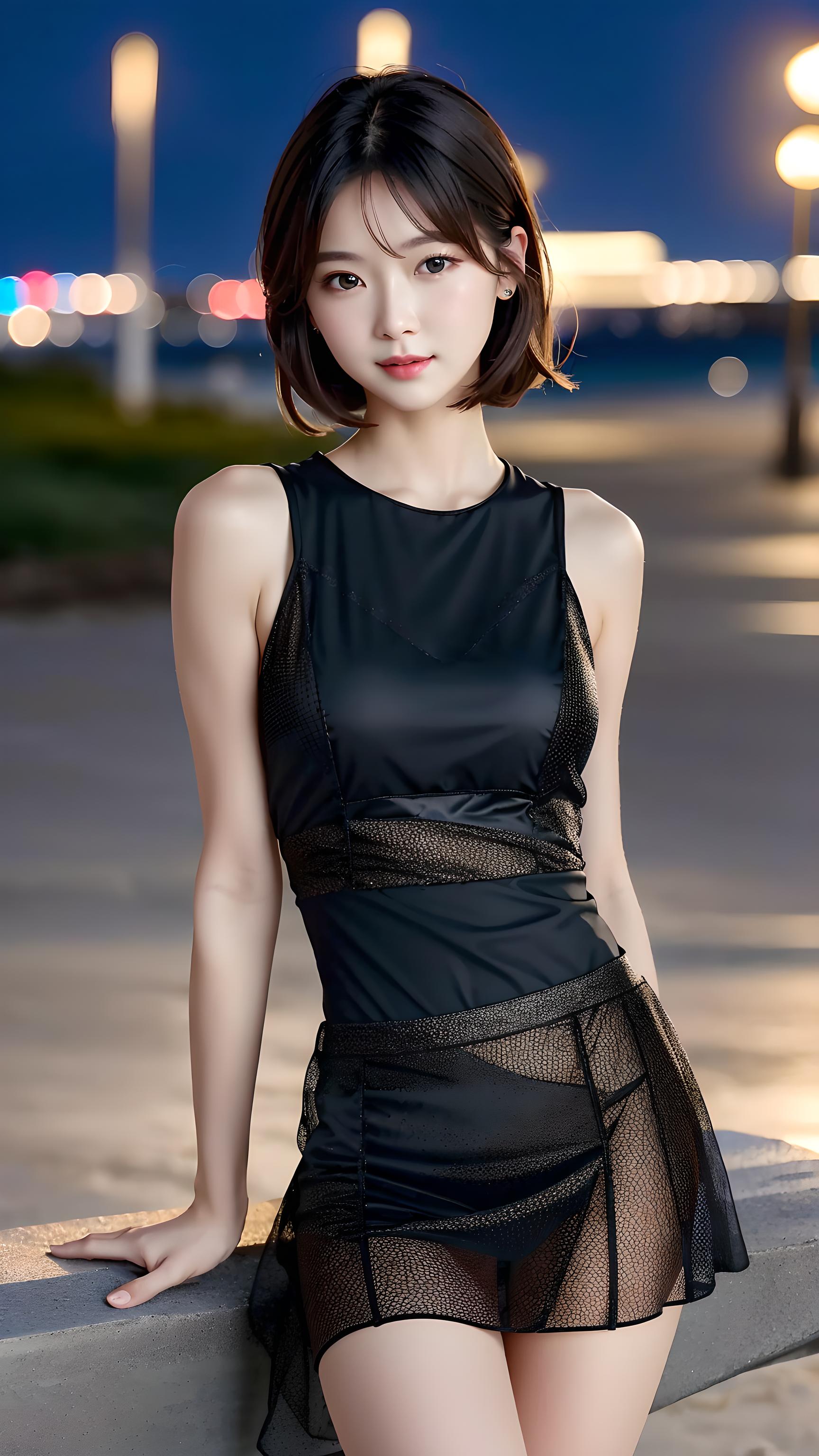 黑网杉美女