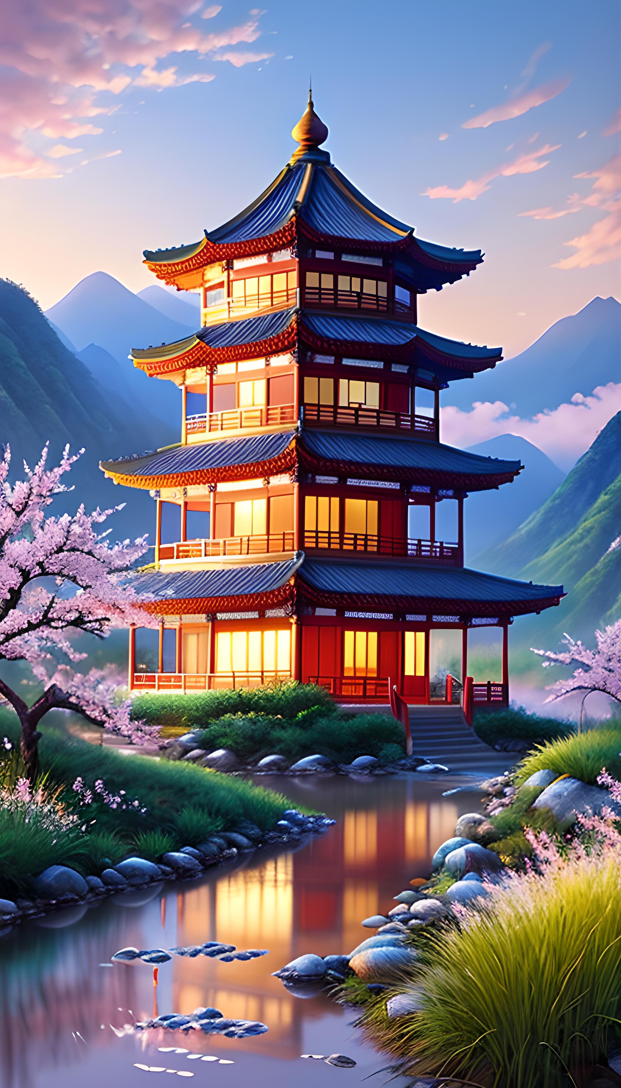 一幅美丽的中国山水画