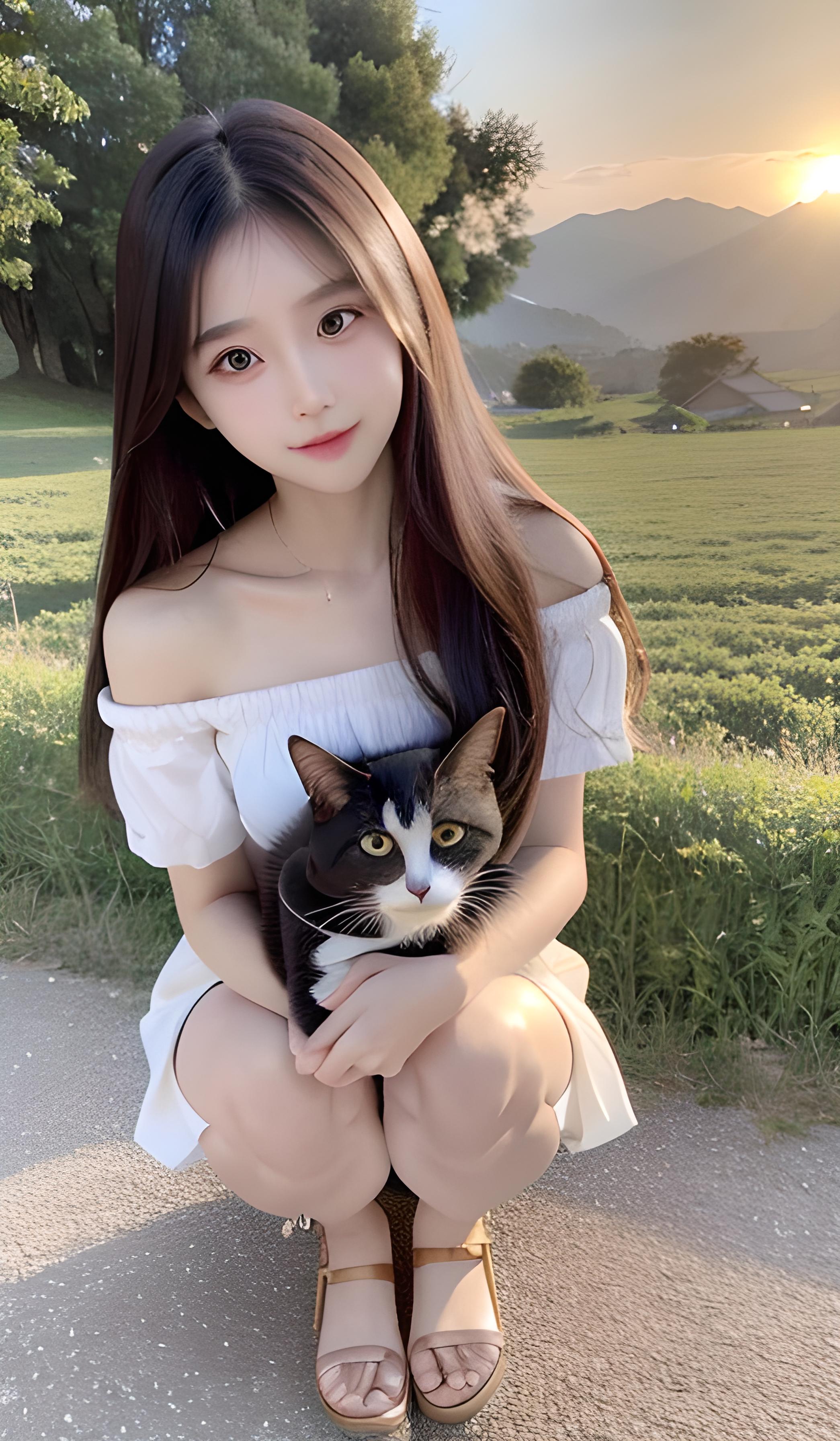 美女与猫