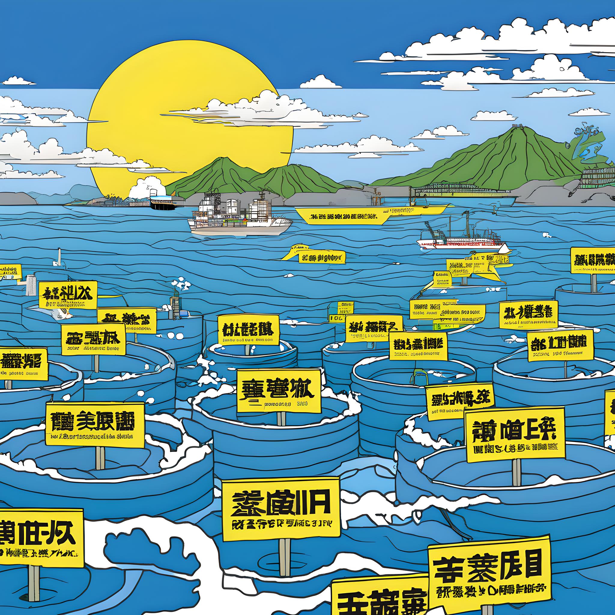 大海女在抗议