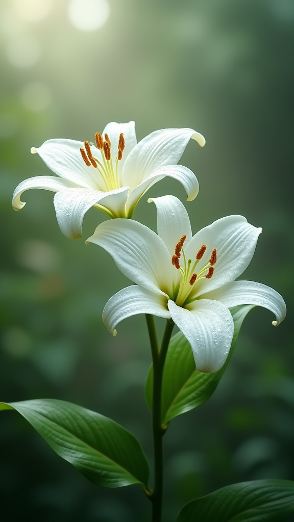 雨后的百合