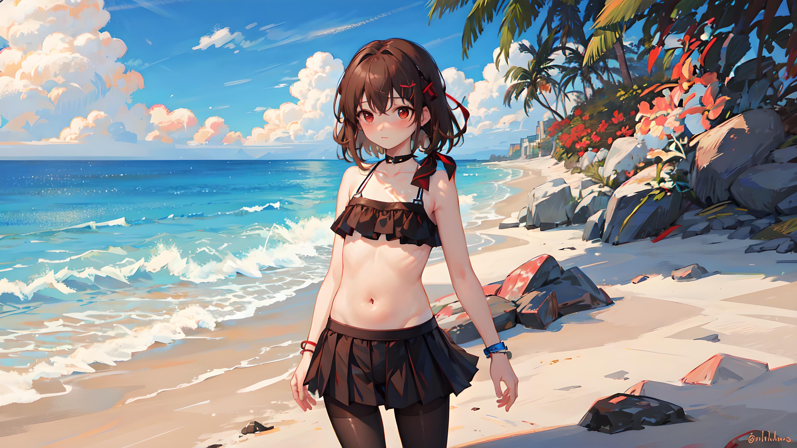 海滩上