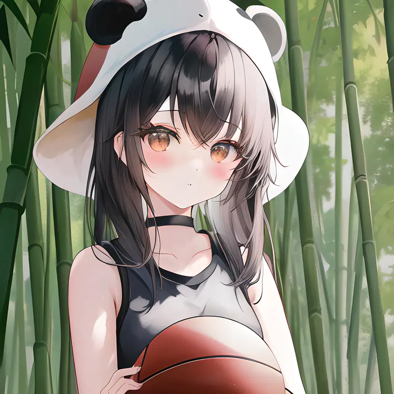 竹林深处的篮球少女