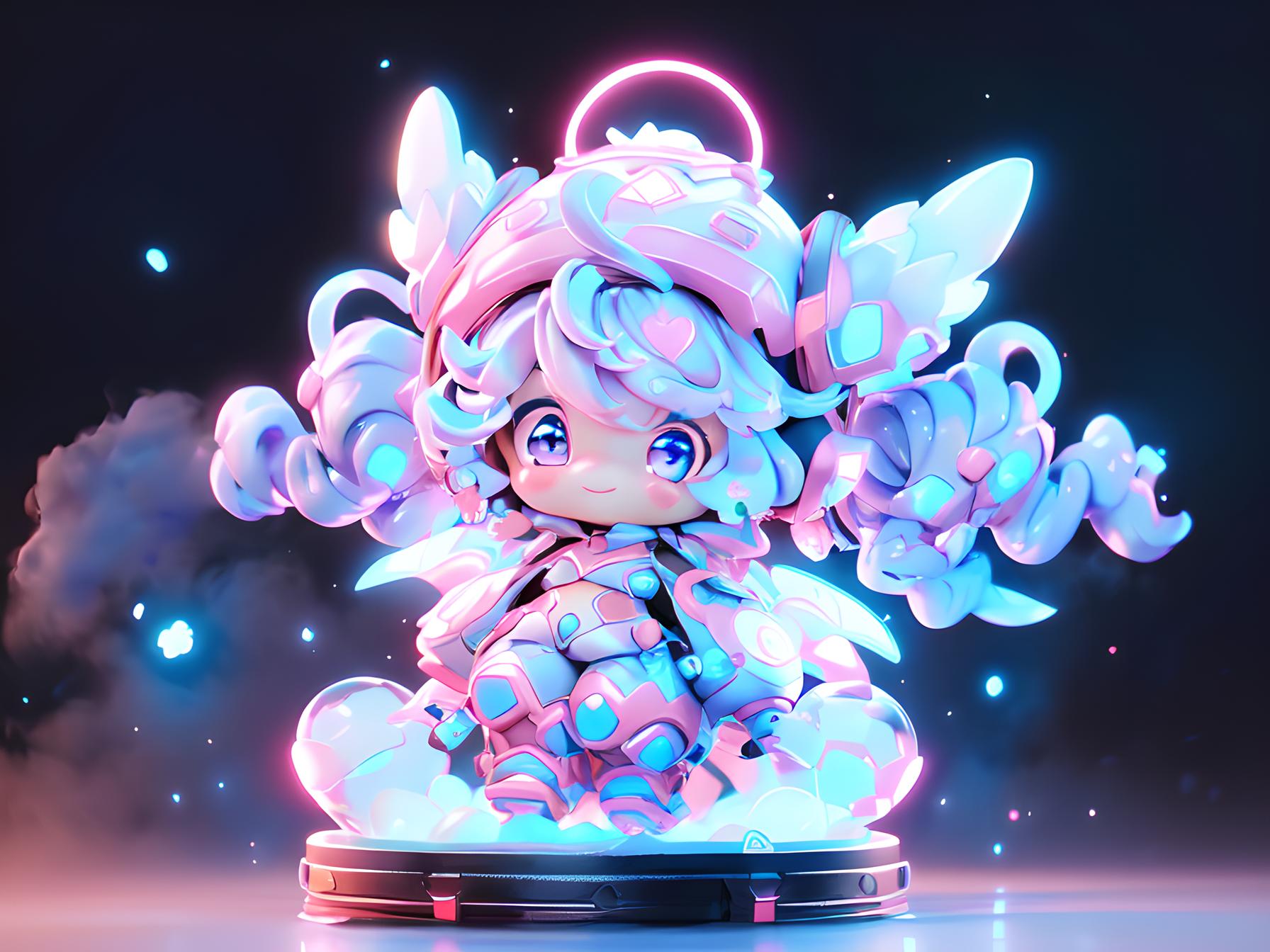 彩色手办少女