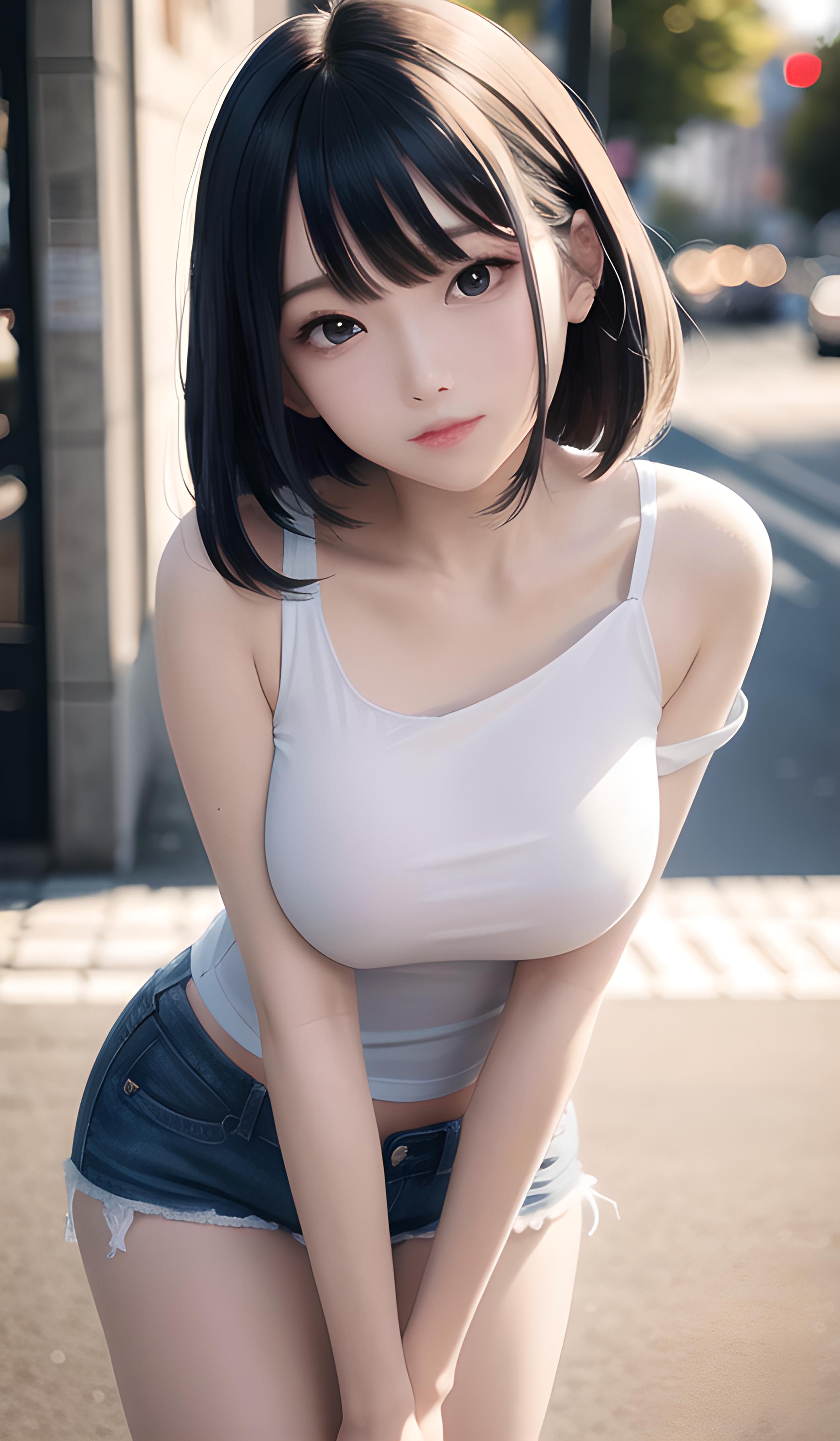 短发妹子