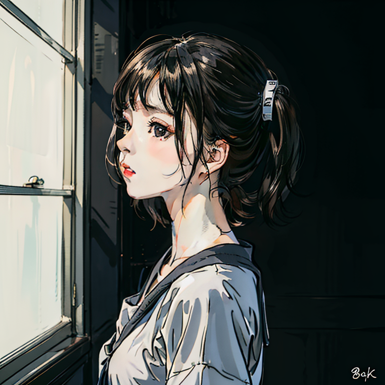 窗边的少女.