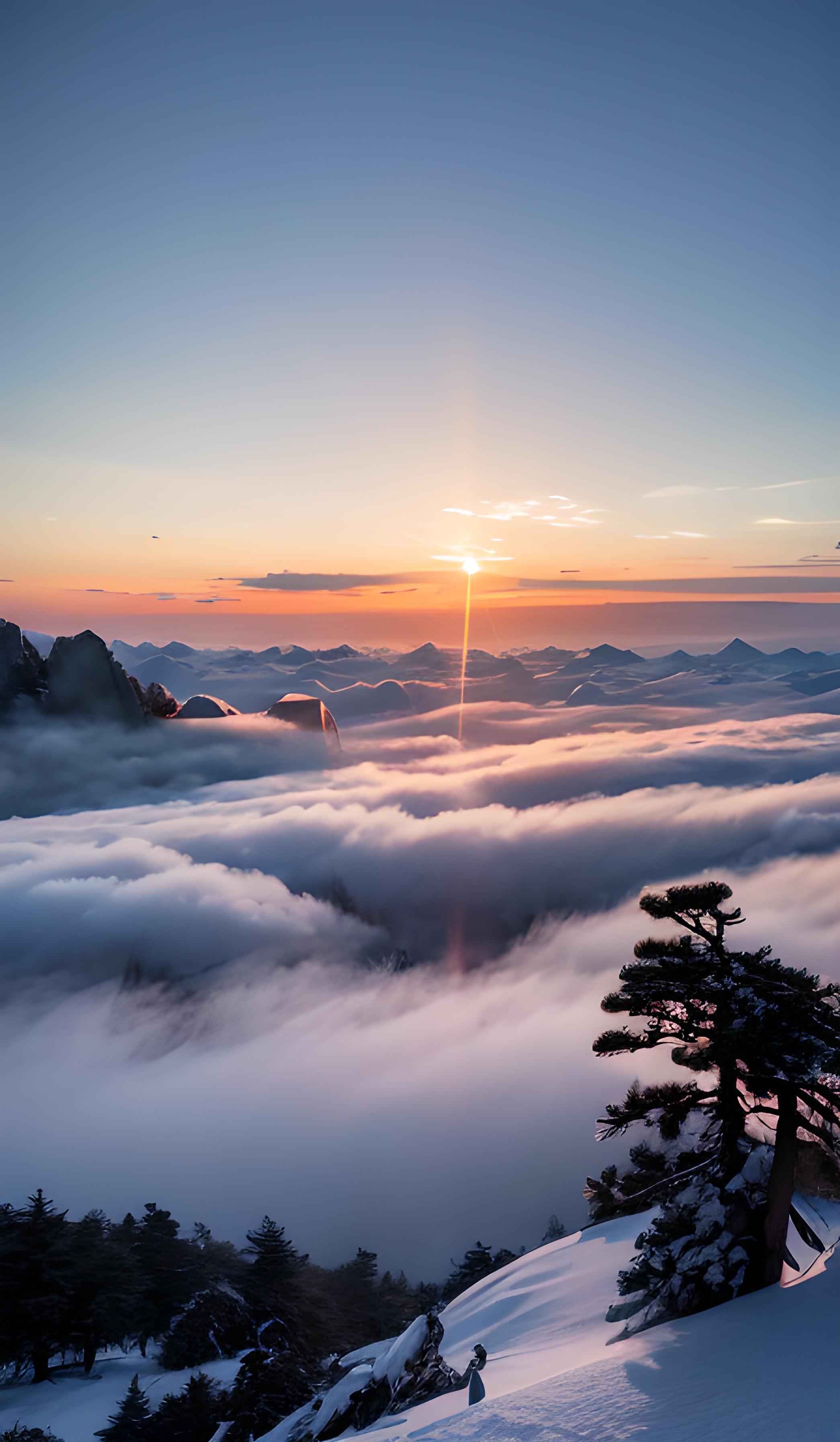 黄山日出