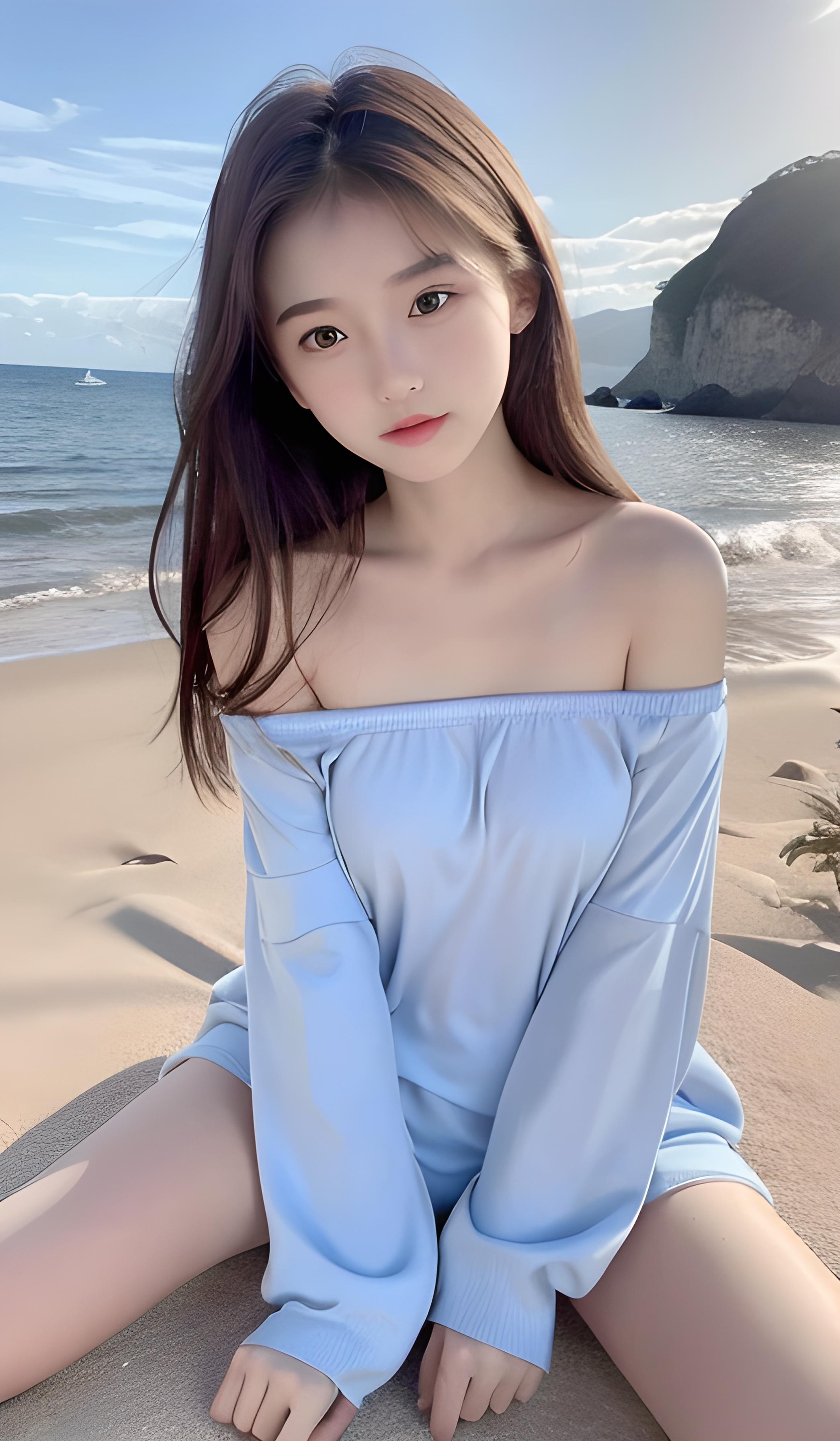 海边美女