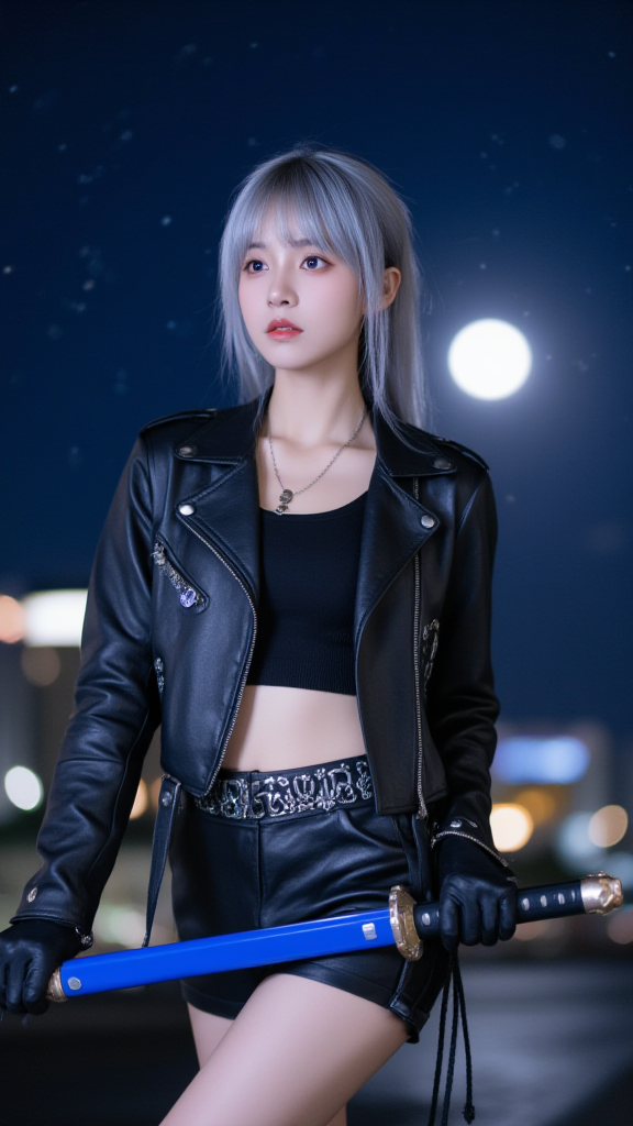 灰色头发的女孩
