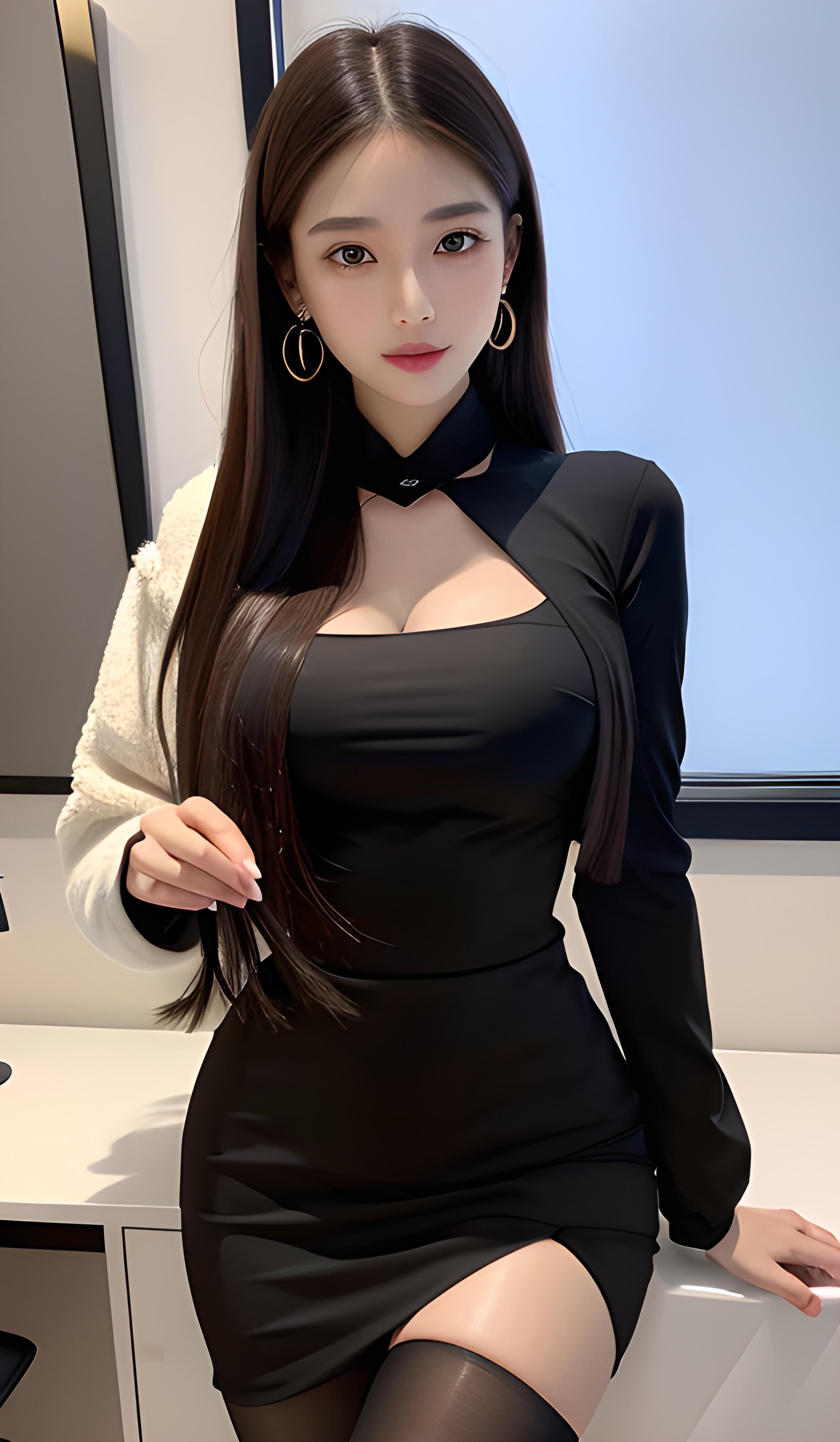 黑丝美女