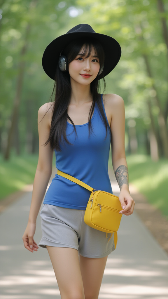黑色礼帽女孩