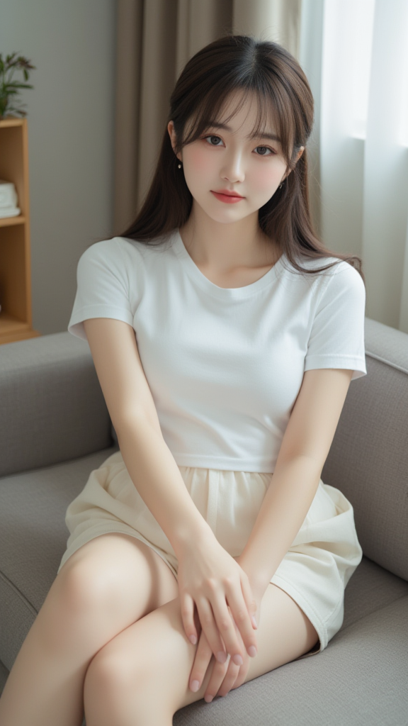 白色T恤女孩