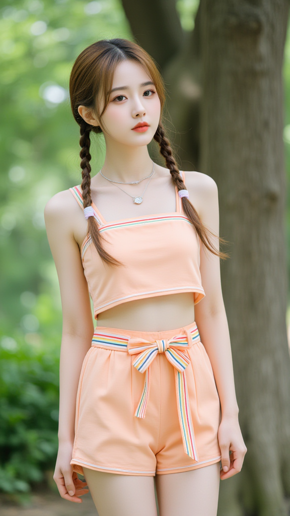 麻花辫子女孩