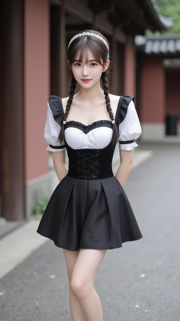 麻花辫子女孩