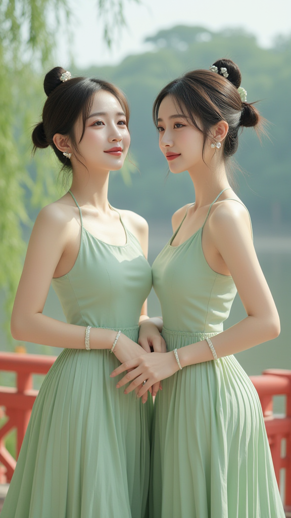 丸子头女孩