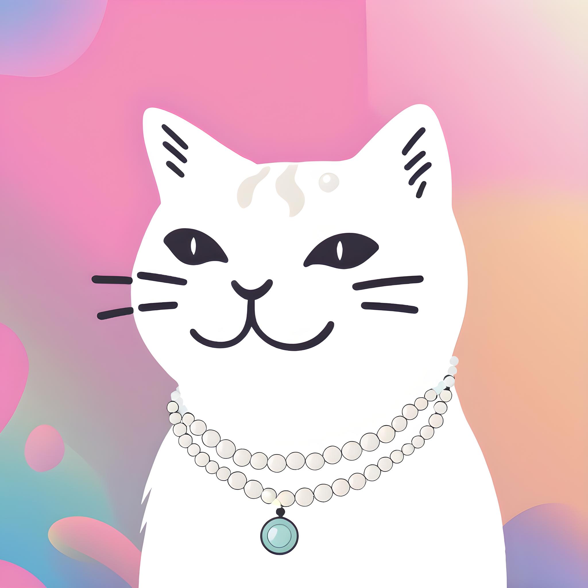 珍珠猫咪-白猫