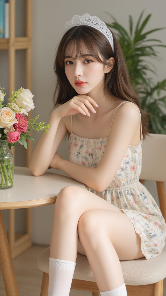 碎花裙女孩
