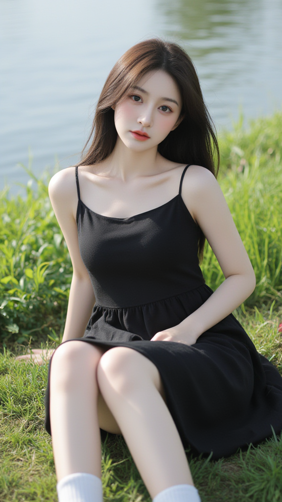 吊带裙女孩