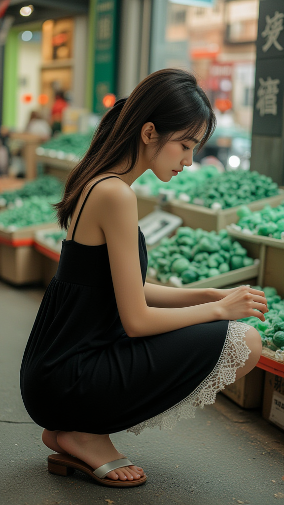 吊带裙女孩