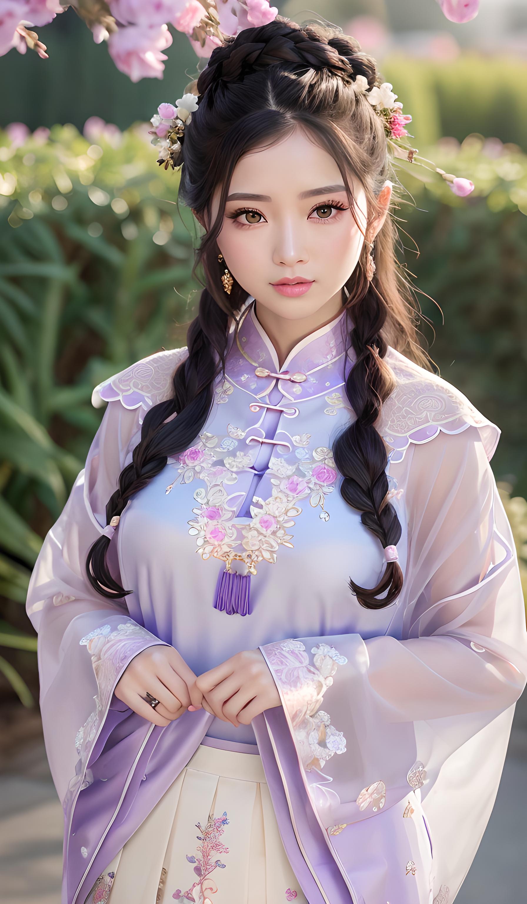 打开主页大批汉服美女