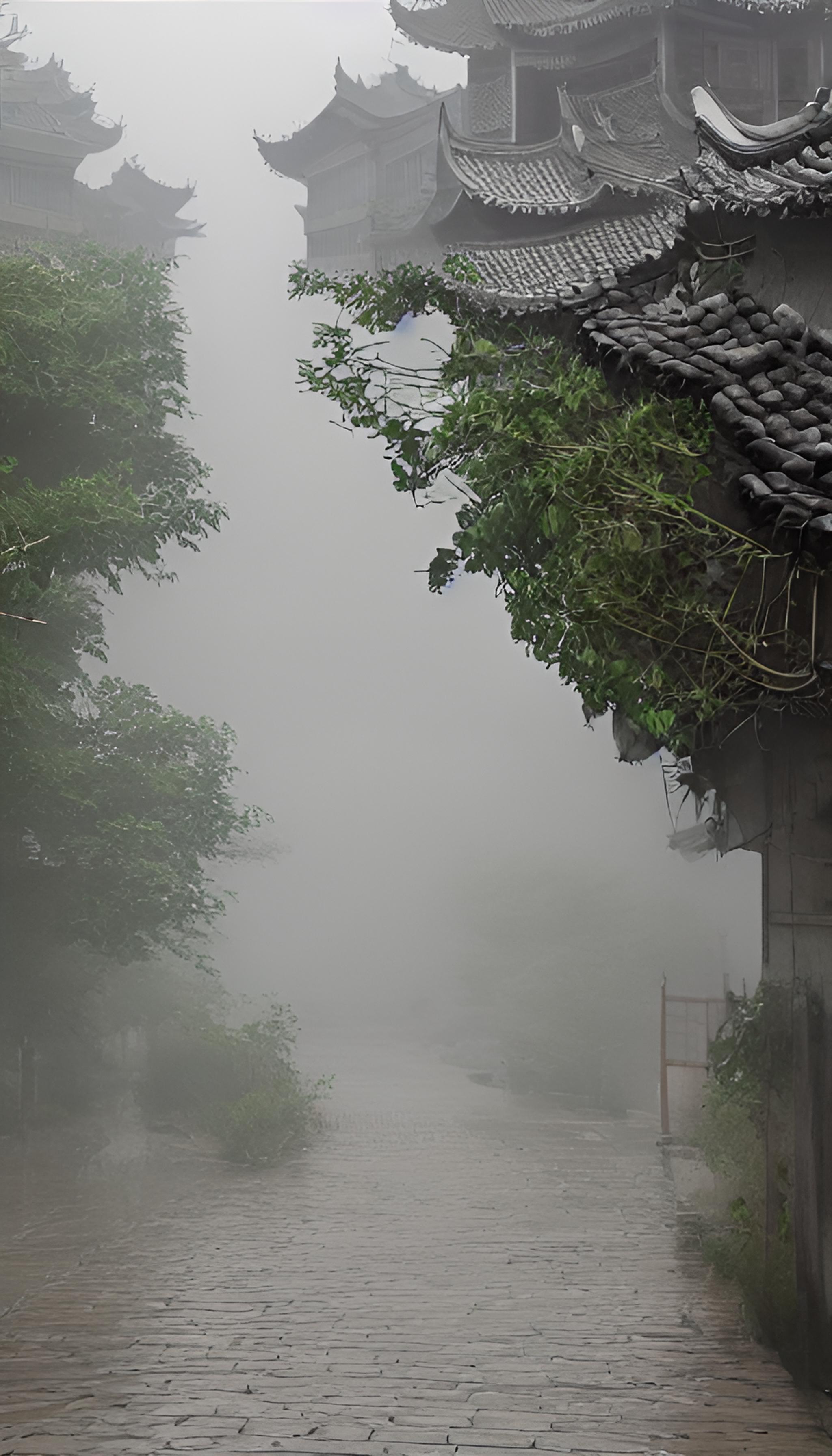 江南烟雨风景