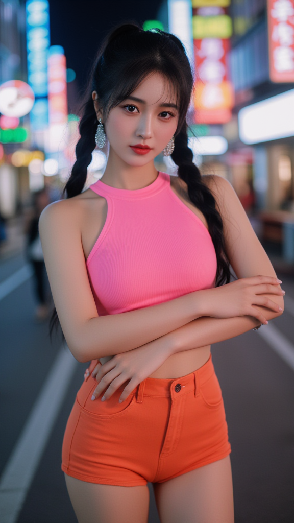 麻花辫子女孩