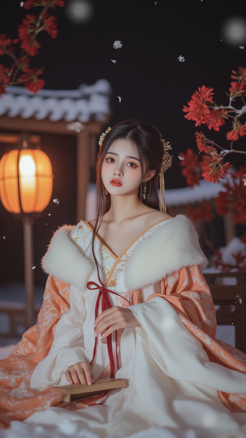 虞兮叹·雪景古装汉服美女