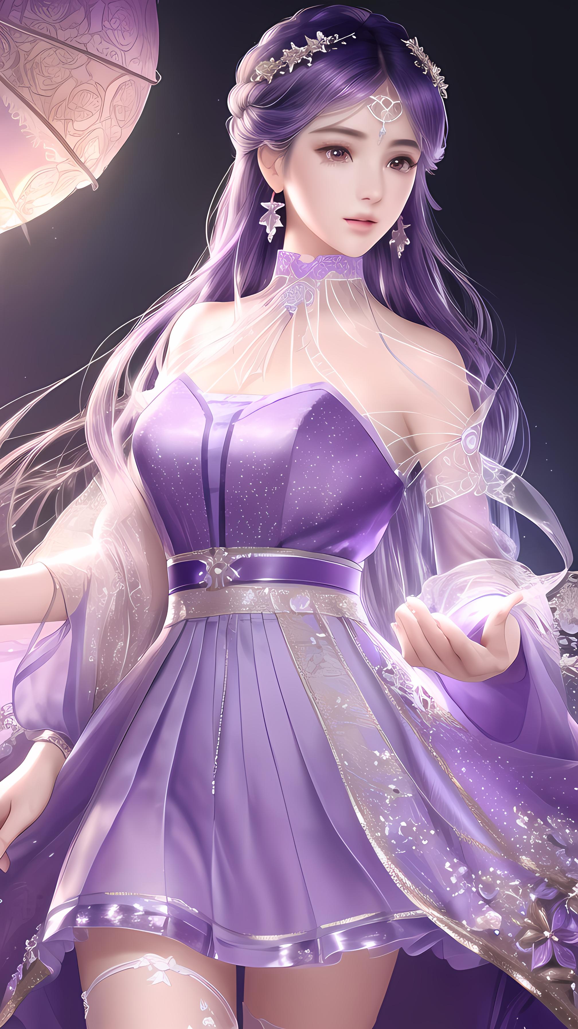 紫发女子