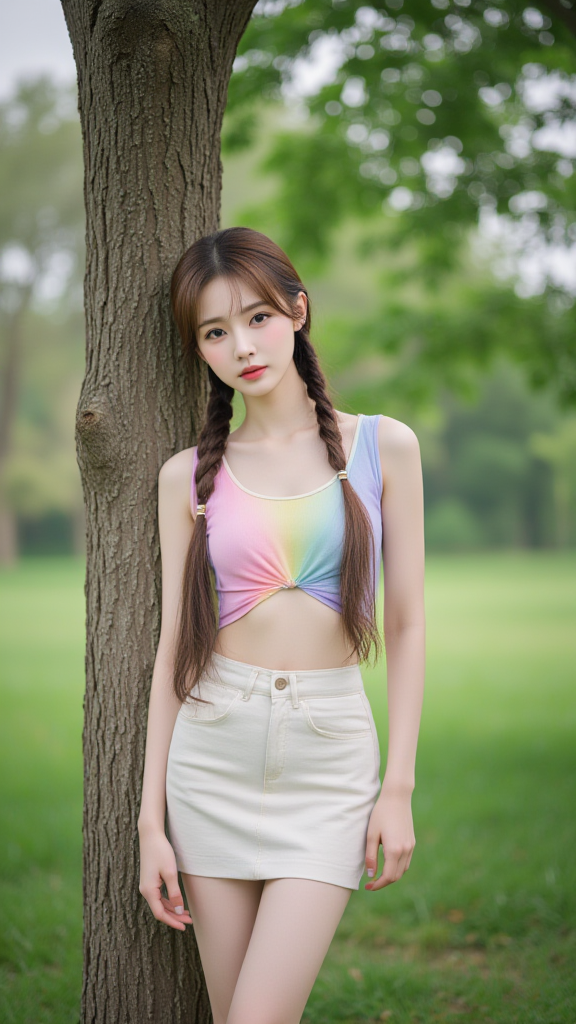麻花辫子女孩