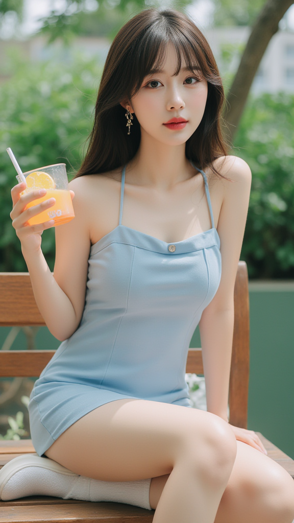 吊带裙女孩