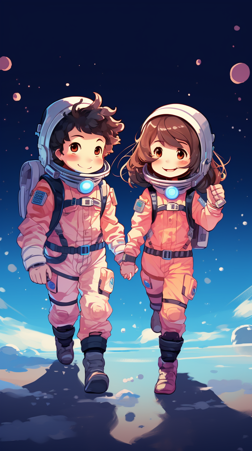 太空宇航员情侣