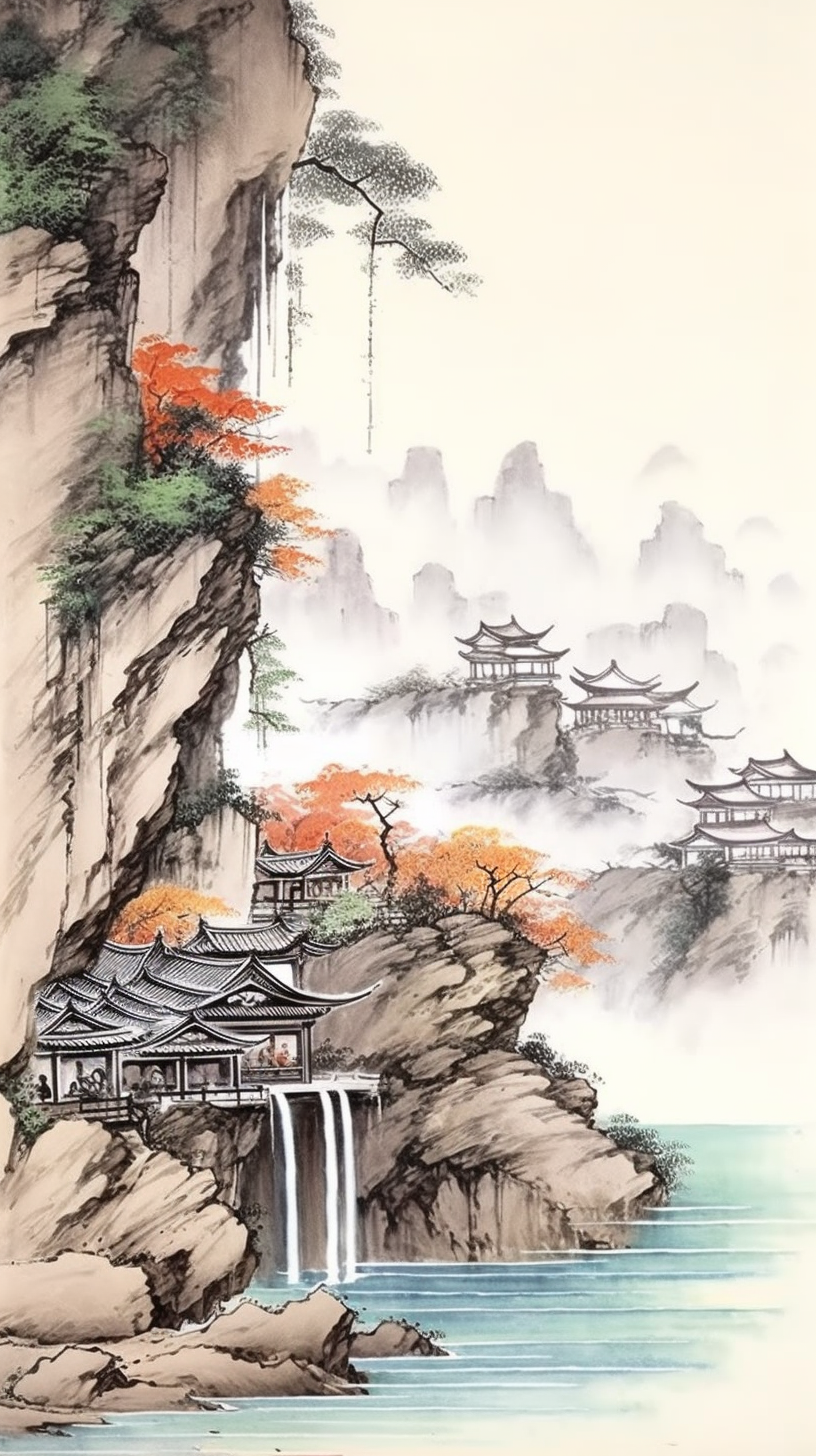 水墨山水画