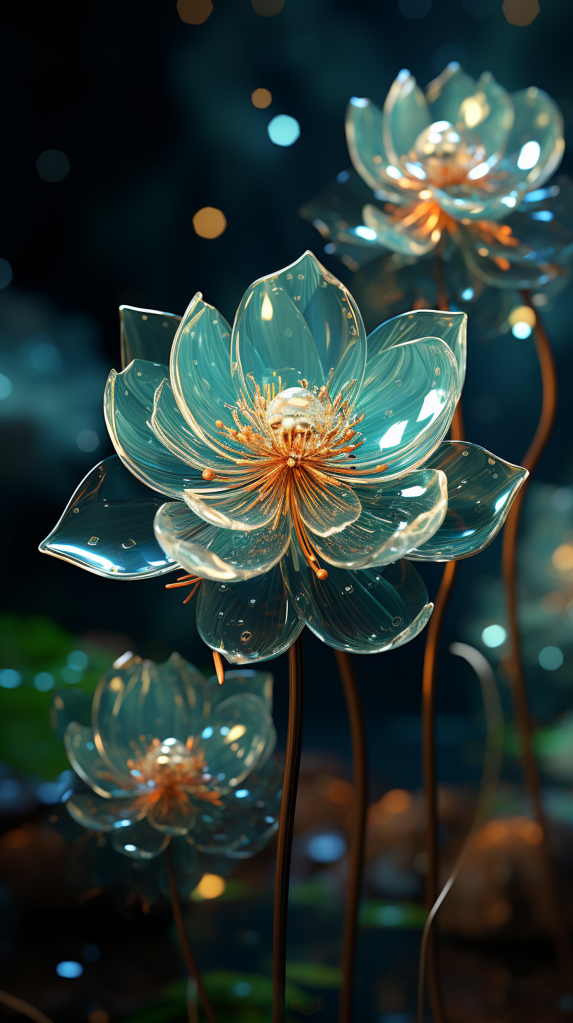 晶莹剔透莲花