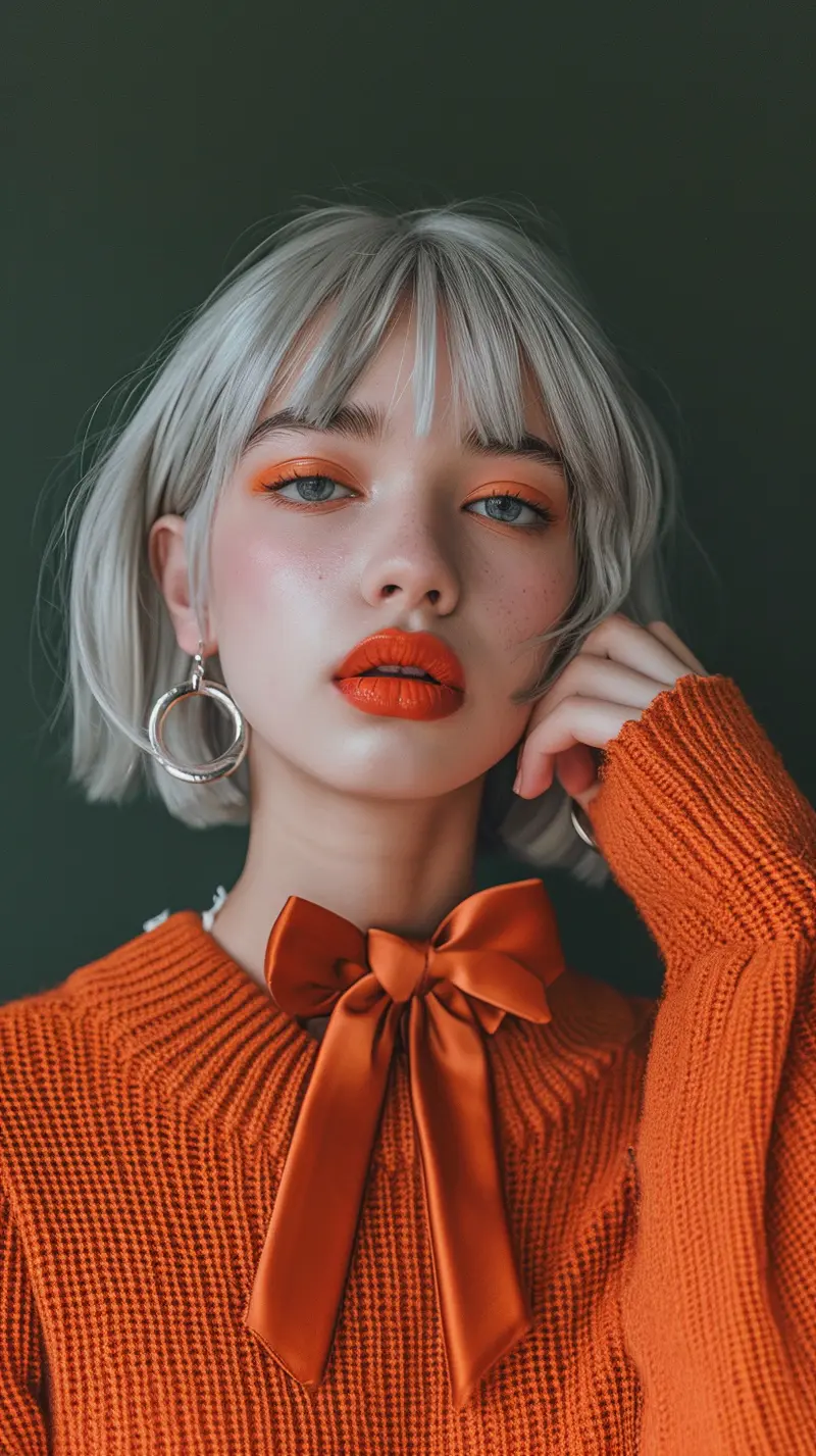 橙色妆容