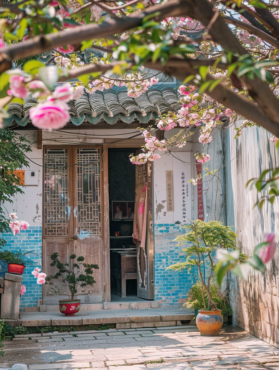 白族建筑-《青瓦白墙，绿树繁花》