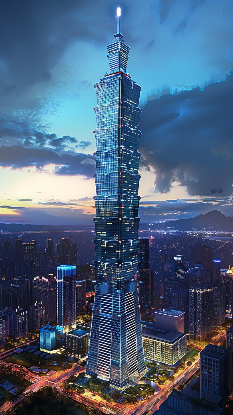 中国美--台北101大厦(晚)
