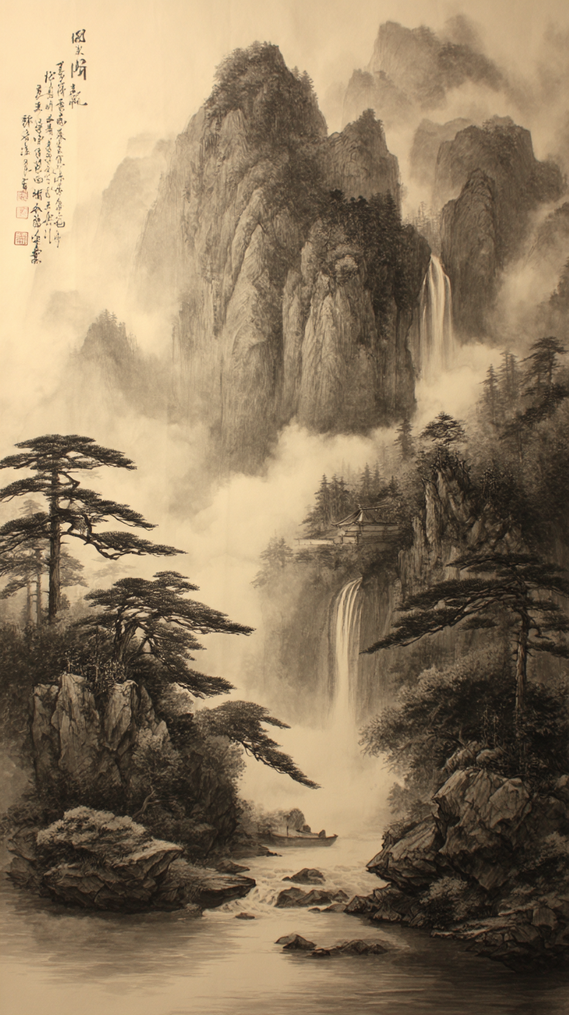 工笔山水画