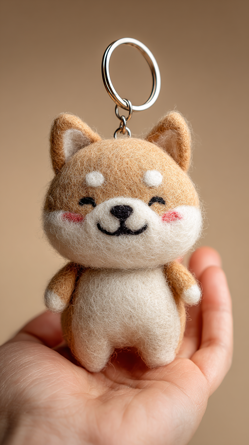 柴犬毛绒挂件